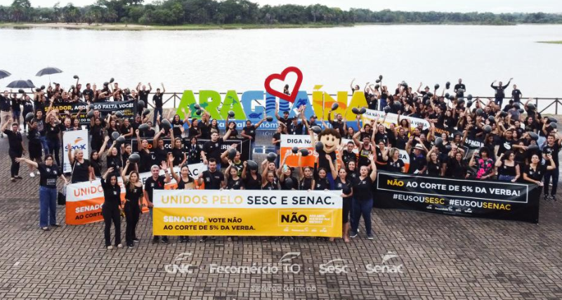 Sistema Fecomércio-Sesc-Senac Tocantins participa de manifestação nacional contra corte de recursos