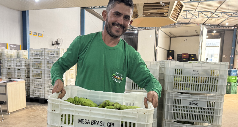 Sesc Mesa Brasil no Tocantins recebe mais de 2 toneladas de alimentos por meio da Conab